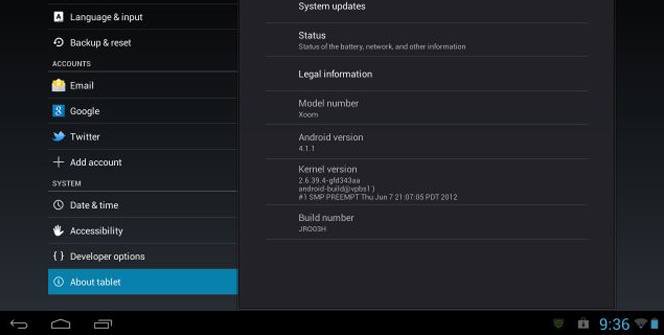 Tabletas Android 4.1 Jelly Bean