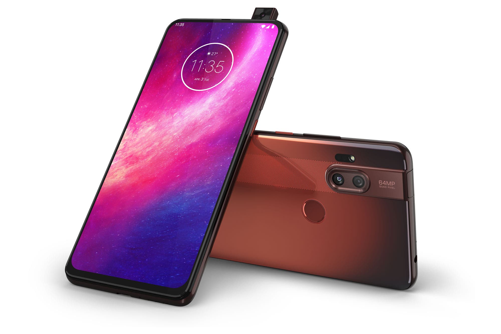 One Hyper: Motorola presented its phone with a retractable front camera and a 64 megapixel rear camera