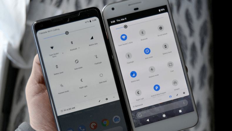 New Android P beta 3 navigation bar