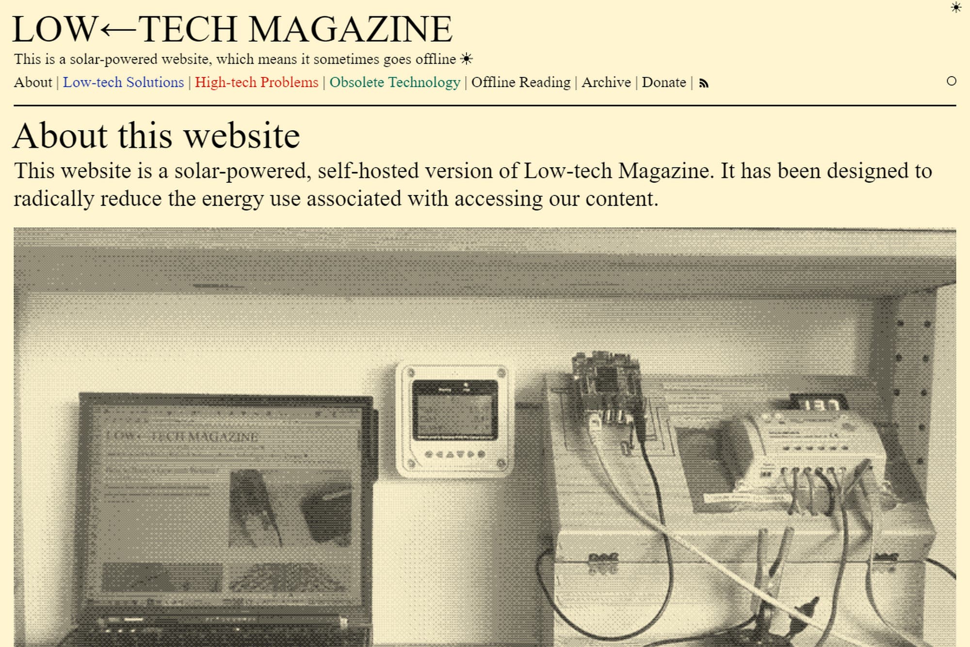 Sustainable Internet: they create a website that works only with solar energy