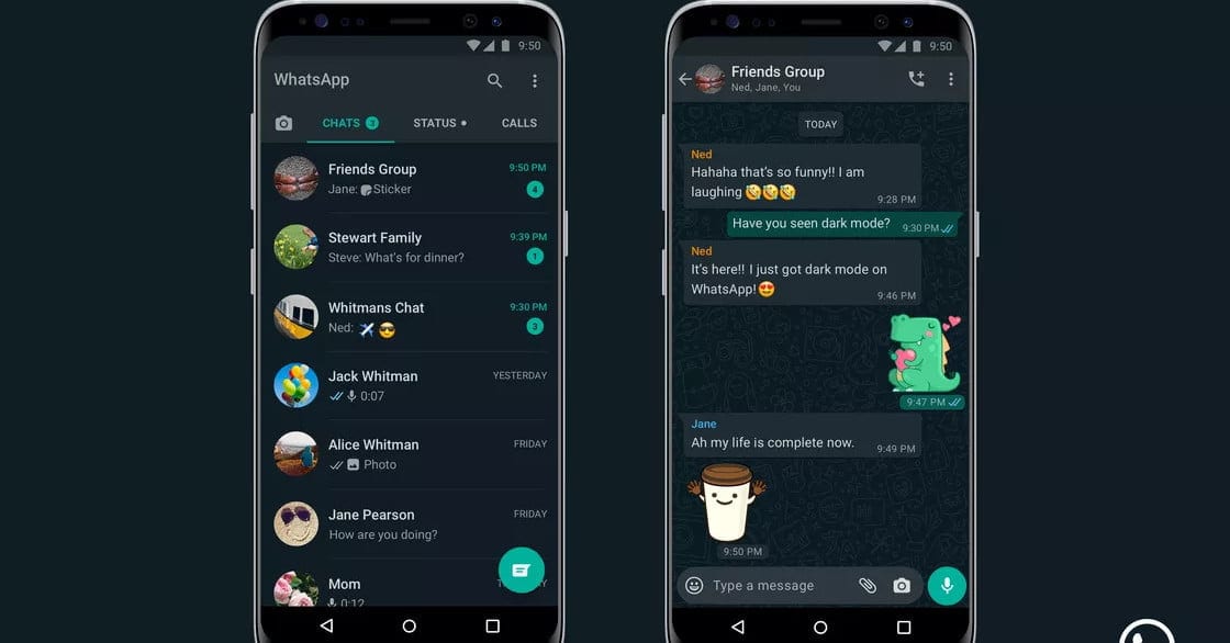 Official: WhatsApp dark mode sees the light on Android and iOS