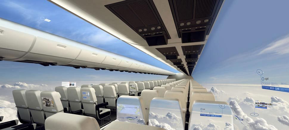 The windowless plane that gives the feeling of being transparent