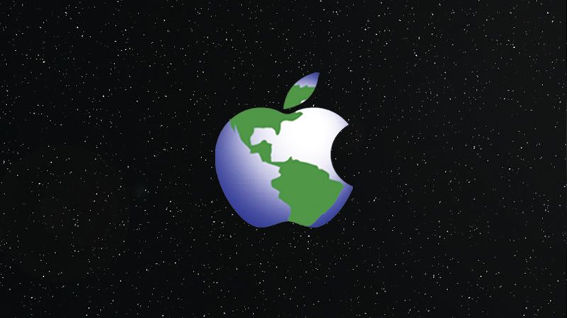 apple logo earth