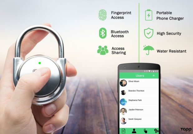 Tapplock, the smart padlock that opens with your fingerprints
