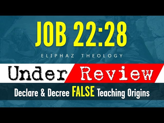 job 22 28
